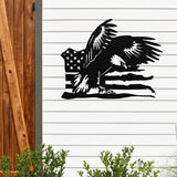 Eagle Flag Sign ~ Metal Porch Sign | Metal Gate Sign | Farm Entrance Sign | Metal Farmhouse