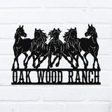 Wild Horses Monogram Sign ~ Metal Porch Sign | Metal Gate Sign | Farm Entrance Sign | Metal Farmhouse