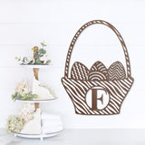 Easter Basket Monogram ~ Metal Porch Sign | Front Door Sign | Personalized Entrance Sign | Metal Spring Sign