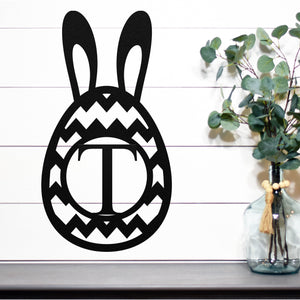 Cute Easter Monogram Sign ~ Metal Porch Sign | Front Door Sign | Personalized Entrance Sign | Metal Spring Sign
