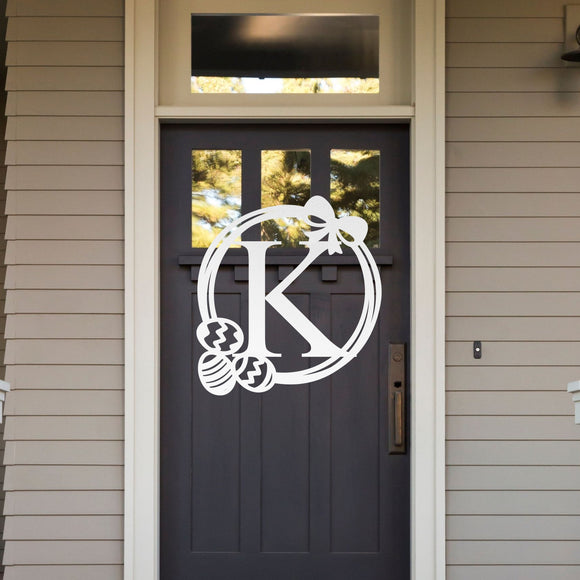 Custom Spring Monogram Sign ~ Metal Porch Sign | Front Door Sign | Personalized Entrance Sign | Metal Spring Sign