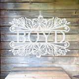 Floral Last Name Sign ~ Metal Porch Sign | Front Door Sign | Personalized Entrance Sign | Metal Spring Sign