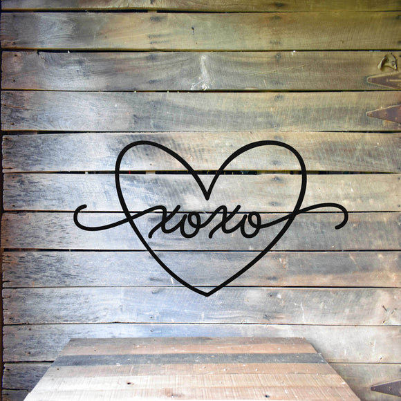XO XO Sign ~ Metal Porch Sign | Front Door Sign | Personalized Entrance Sign | Metal Spring Sign