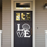 Love Beach Sign ~ Metal Porch Sign | Outdoor Sign | Front Door Sign | Metal Beach Sign