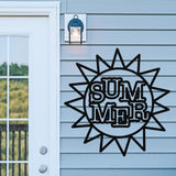 Summer Sun Sign ~ Metal Porch Sign - Outdoor Sign - Front Door Sign - Metal Summer Sign