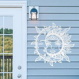 Sun & Moon Sign ~ Metal Porch Sign - Outdoor Sign - Front Door Sign - Metal Summer Sign