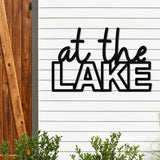 At The Lake Sign ~ Metal Porch Sign - Outdoor Sign - Front Door Sign - Metal Lake Sign - Lake House