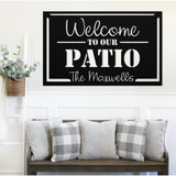 Custom Family Patio Sign ~ Metal Porch Sign | Outdoor Sign | Front Door Sign | Metal Pool Sign