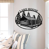 Lake House Welcome Sign ~ Metal Porch Sign - Outdoor Sign - Front Door Sign - Metal Lake Sign - Lake House