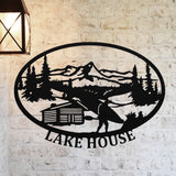 Lake House Welcome Sign ~ Metal Porch Sign - Outdoor Sign - Front Door Sign - Metal Lake Sign - Lake House