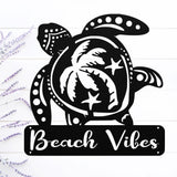 Beach Vibes Sign ~ Metal Porch Sign - Outdoor Sign - Front Door Sign - Metal Beach Sign - Beach House