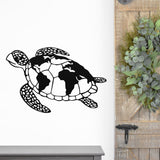 Turtle World Map Sign ~ Metal Porch Sign - Outdoor Sign - Front Door Sign - Metal Beach Sign - Beach House