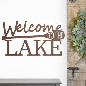 Welcome To The Lake Sign ~ Metal Porch Sign - Outdoor Sign - Front Door Sign - Metal Lake Sign - Lake House