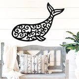 Whale Cut Out Sign ~ Metal Porch Sign - Outdoor Sign - Front Door Sign - Metal Beach Sign - Beach House