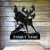 Buck Last Name Sign ~ Metal Porch Sign | Outdoor Sign | Front Door Sign | Metal Hunting Sign | Cabin Sign