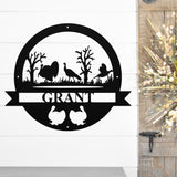 Turkey Hunting Name Sign ~ Metal Porch Sign | Outdoor Sign | Front Door Sign | Metal Hunting Sign | Cabin Sign