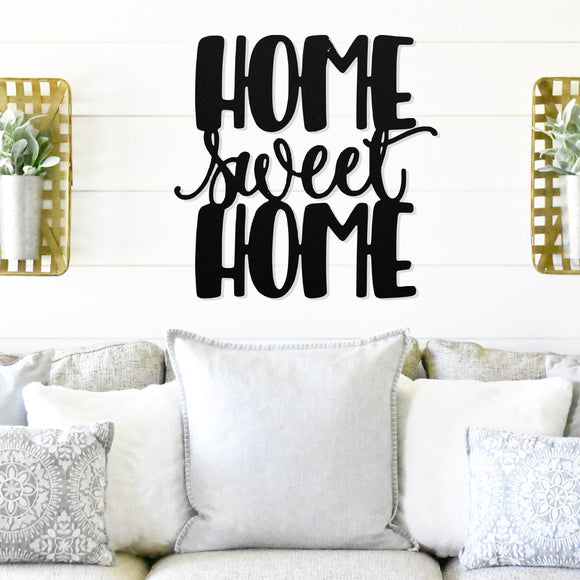 Home Sweet Home Sign ~ Outdoor Metal Sign, Wedding Gift,  Personalized Metal Sign, Gift For Couple, Metal Wall Art, Word Wall Art