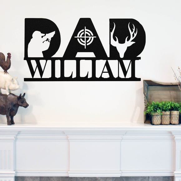 Custom Dad Sign ~ Metal Sign - Outdoor Sign - Personalized Home Sign - Gift For Him