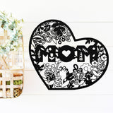 Mom Heart Sign ~ Metal Sign - Outdoor Sign - Personalized Home Sign - Gift For Her