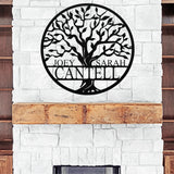 Family Tree Last Name Monogram ~ Outdoor Metal Sign, Door Hanger Sign, Metal Monogram Sign, Last Name Sign, Wedding Gift