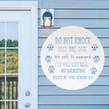 Do Not Knock Dogs Will Bark ~ Custom Porch Sign | Metal Porch Sign | Custom Pet Owner Gifts | Personalized Metal Sign