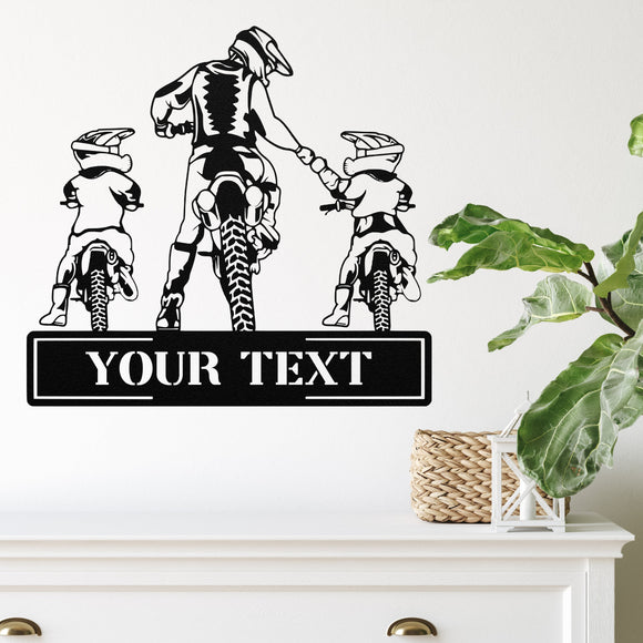 Motocross Custom Sign ~ Metal Porch Sign - Outdoor Sign - Personalized Metal Sign - Dirt Bike Sign