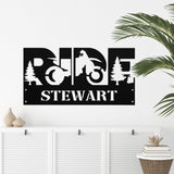 Ride Motocross Custom Sign ~ Metal Porch Sign - Outdoor Sign - Personalized Metal Sign - Dirt Bike Sign