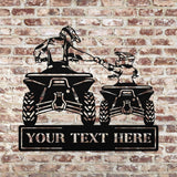 Four Wheel Family Custom Sign ~ Metal Porch Sign - Outdoor Sign - Personalized Metal Sign - Four Wheeler Sign