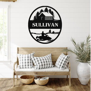 Snowboarding Custom Sign ~ Metal Porch Sign - Outdoor Sign - Personalized Metal Sign - Snowboarding Sign
