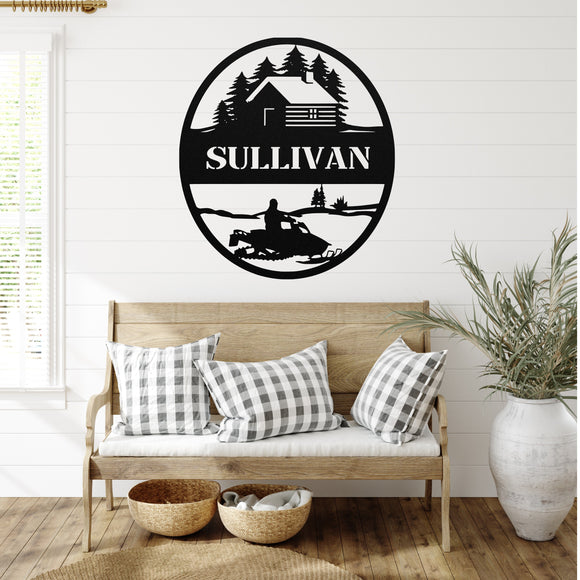 Snowboarding Custom Sign ~ Metal Porch Sign - Outdoor Sign - Personalized Metal Sign - Snowboarding Sign