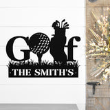 Custom Golf Sign ~ Metal Porch Sign - Outdoor Sign - Personalized Metal Sign - Golfing Sign - Gift For Him