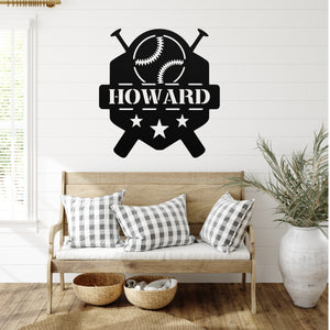 Custom Baseball Home Sign ~ Metal Porch Sign - Outdoor Sign - Personalized Metal Sign - Baseball Home Sign