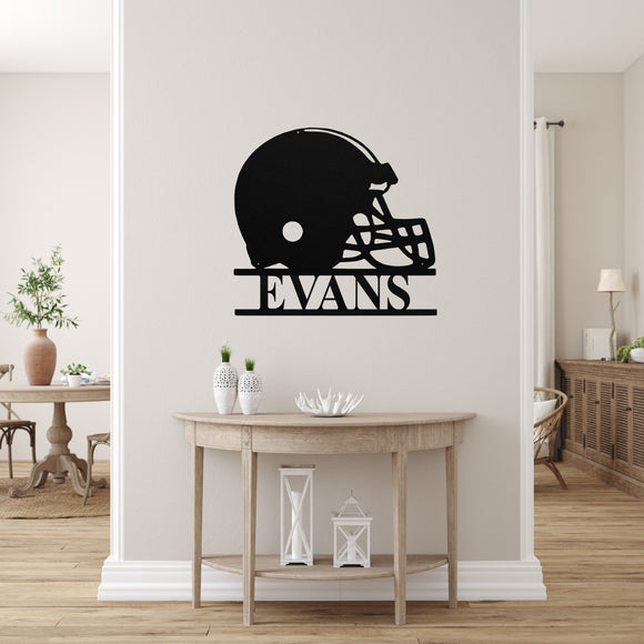 Custom Football Sign ~ Metal Porch Sign - Outdoor Sign - Personalized Metal Sign - Baseball Home Sign