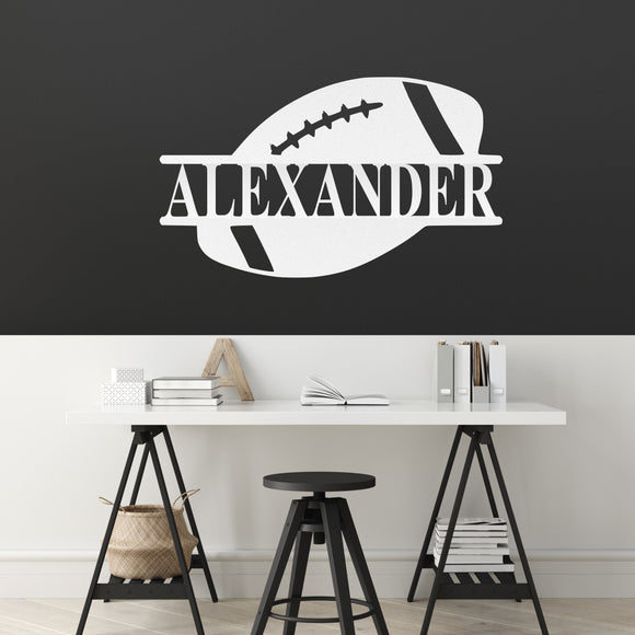 Custom Football Sign ~ Metal Porch Sign - Outdoor Sign - Personalized Metal Sign - Baseball Home Sign