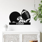 Football Custom Sign ~ Metal Porch Sign - Outdoor Sign - Personalized Metal Sign - Baseball Home Sign