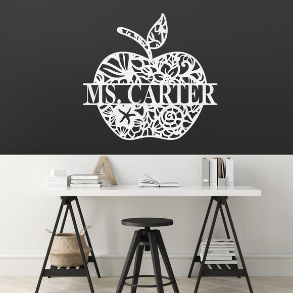 Teacher Custom Name Sign ~ Metal Porch Sign - Outdoor Sign - Personalized Metal Sign - Occupational Sign