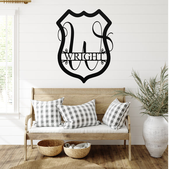 Law Enforcement Custom Name Sign ~ Metal Porch Sign - Outdoor Sign - Personalized Metal Sign - Occupational Sign