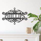 Last Name Split Monogram Sign ~ Metal Porch Sign - Outdoor Sign - Personalized Metal Sign - Family Monogram Sign