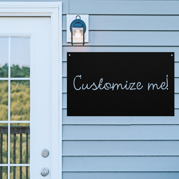 Customize This Metal Sign ~ Outdoor Metal Sign, Door Hanger Sign, Last Name Sign,  Personalized Metal Sign, Custom Gift, Porch Sign