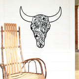 Floral Cow Skull ~ Metal Porch Sign | Personalized Metal Sign | Custom Porch