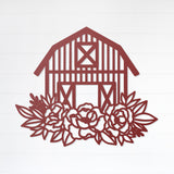 Floral Barn Sign ~ Metal Porch Sign | Personalized Metal Sign | Custom Porch