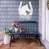 Horseshoe Sign ~ Metal Porch Sign | Personalized Metal Sign | Custom Porch