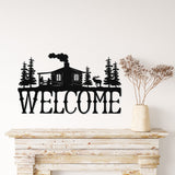 Welcome Cabin Sign ~ Metal Porch Sign | Personalized Metal Sign | Custom Porch