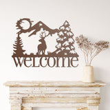 Welcome Elk Scene ~ Metal Porch Sign | Personalized Metal Sign | Custom Porch