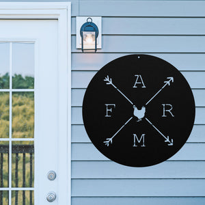 Farm Arrows Sign ~ Metal Porch Sign | Personalized Metal Sign | Custom Porch