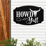 Howdy Y'all ~ Metal Porch Sign | Personalized Metal Sign | Custom Porch