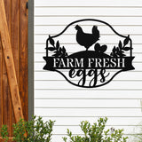 Farm Fresh Eggs ~ Metal Porch Sign | Personalized Metal Sign | Custom Porch