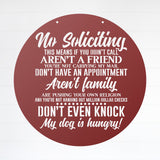 No Soliciting, My Dog Is Hungry ~ Outdoor Metal Sign, Unwelcome Sign, No Soliciting Sign, Not Welcome Sign, Funny Porch Sign, Metal Sign