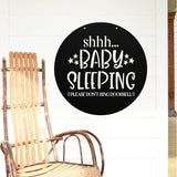 Shhh... Baby Is Sleeping Do Not Knock ~ Outdoor Metal Sign, Unwelcome Sign, No Soliciting Sign, Not Welcome Sign, Funny Porch Sign, Metal