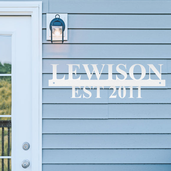 Custom Last Name Sign ~ Metal Porch Sign, Custom Family Home Sign, Last Name Family Sign, Front Door Metal Sign, House Number Sign